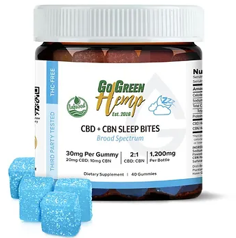 CBN + CBD Infused Sleep Bites 1200mg (20mg CBD + 10mg CBN - 40 Count)